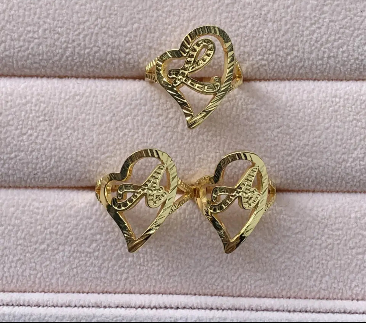 Personalize Gold Initial Ring