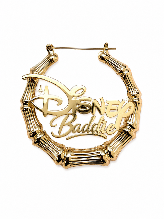 Made to order Disney Baddie hoop earrings.